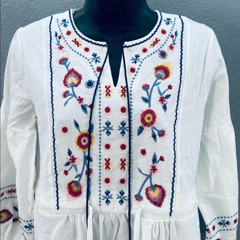 flap.a Los Angeles NEW Boho Floral Embroidered Dress - Sizes: Small & Large - Picture 2 of 4